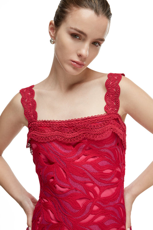 CREPUSCULO MIDI DRESS