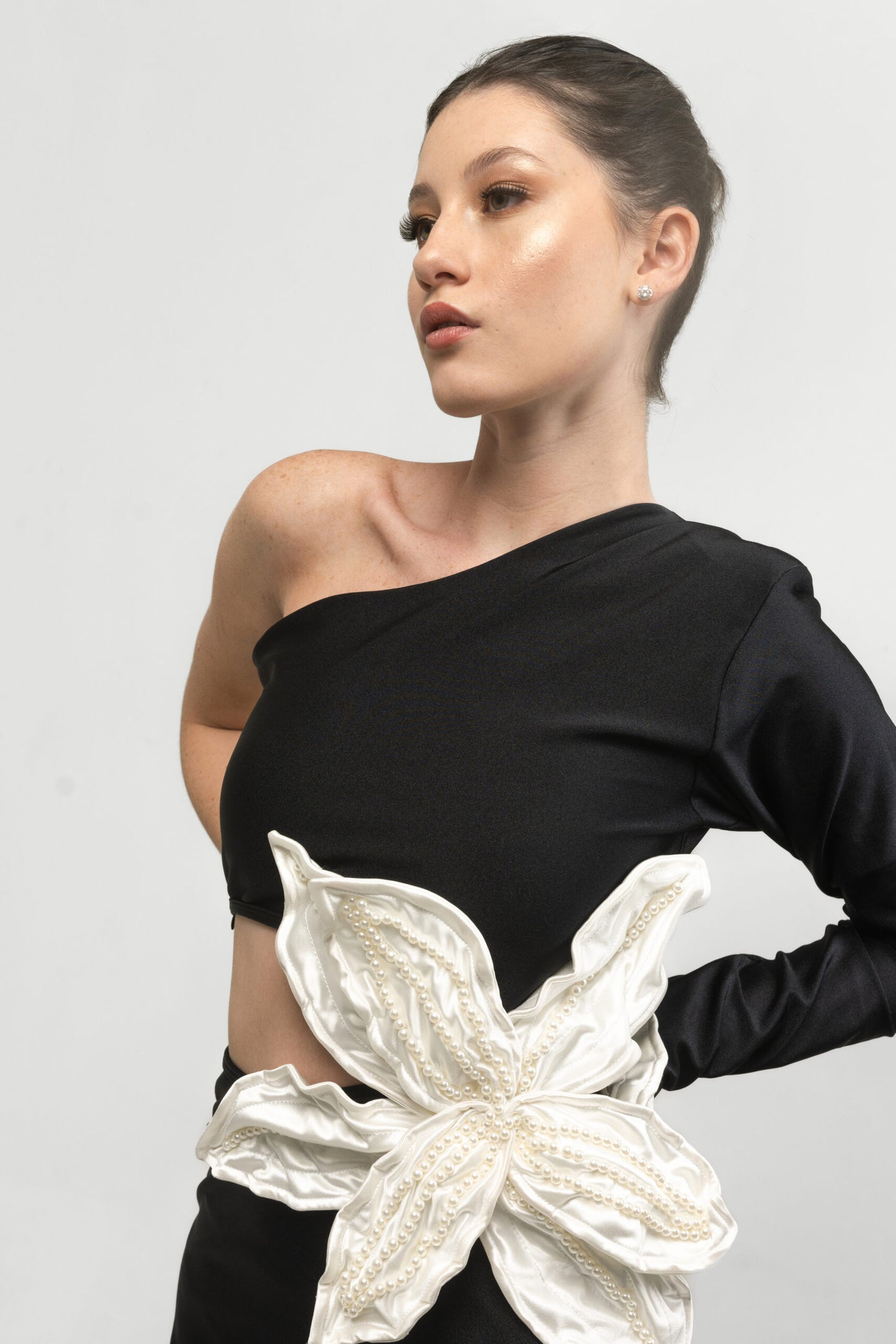 VESTIDO CATALEYA FLOR BLANCA