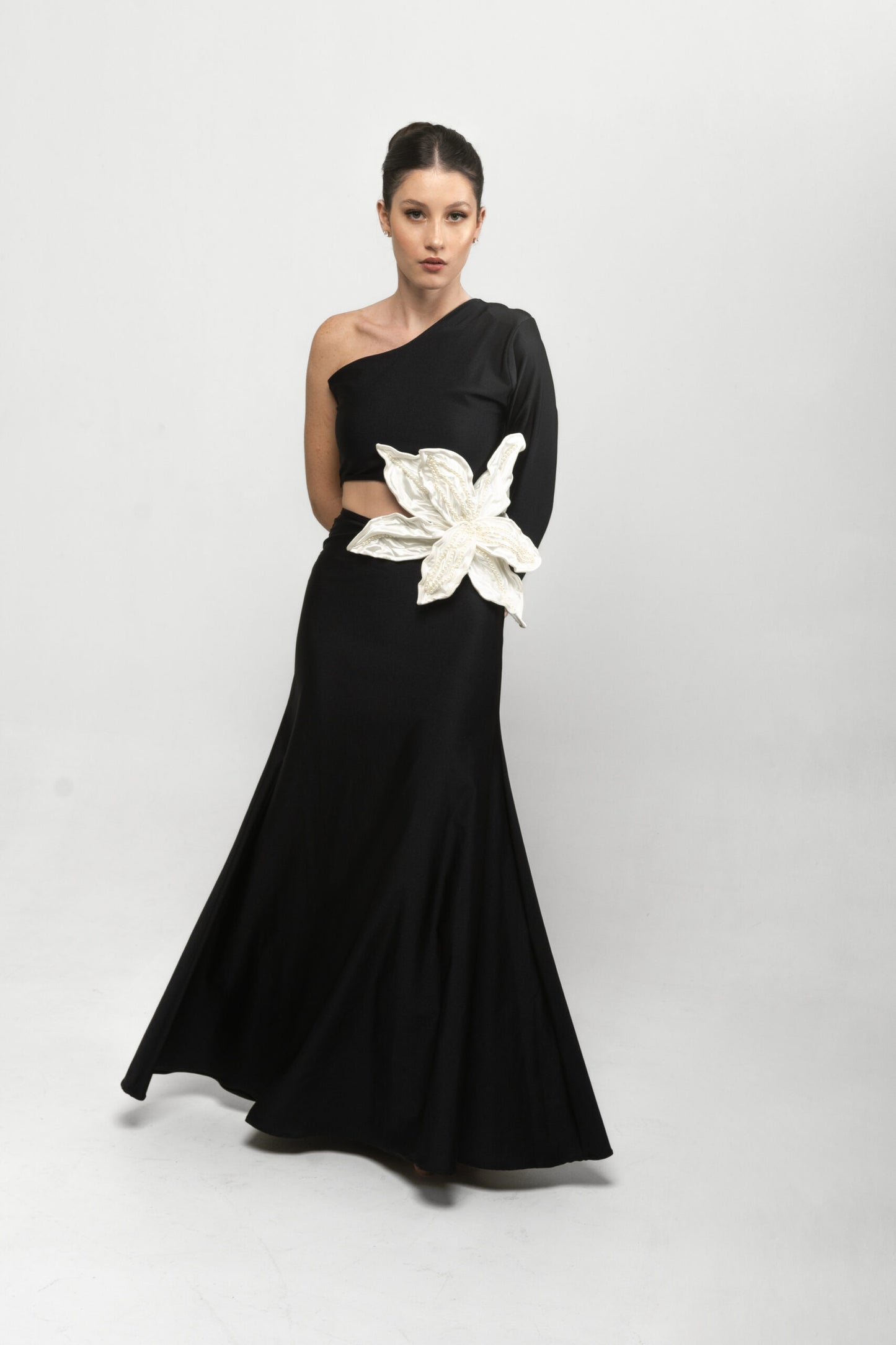 VESTIDO CATALEYA FLOR BLANCA