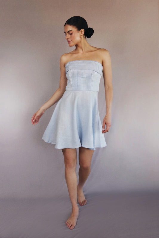 ALBA MINI DRESS BABY BLUE