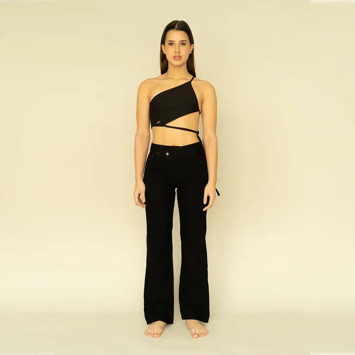 JEANS BLACK CRISS CROSS