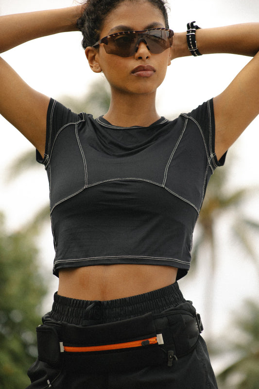 BLACK CONTOUR SWEATSHIRT