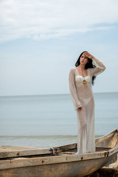 OASIS SAND MAXI DRESS