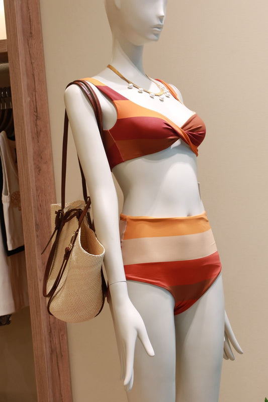 BIKINI BOTTOM LINEAS NARANJA