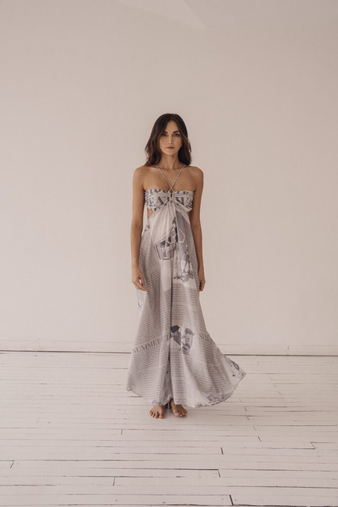 GRAY NEWS MAXI DRESS