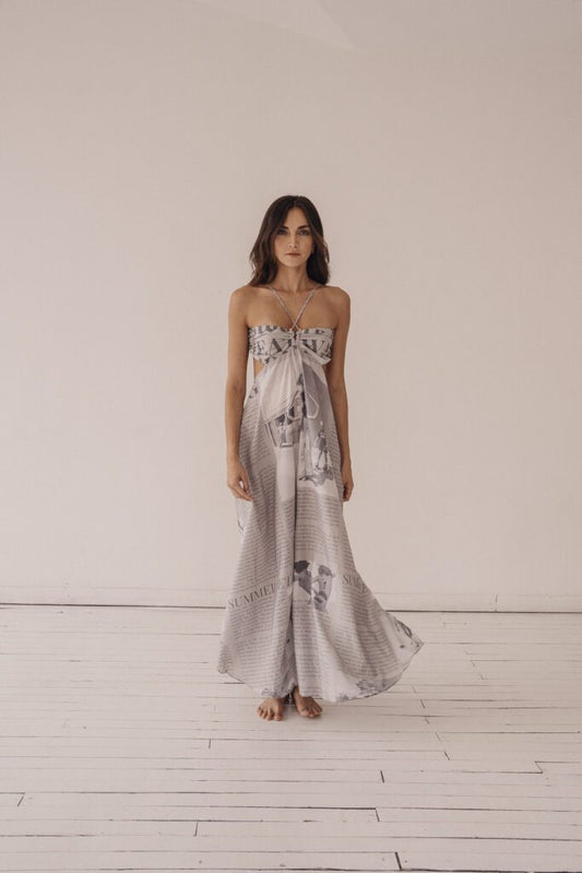 GRAY NEWS MAXI DRESS
