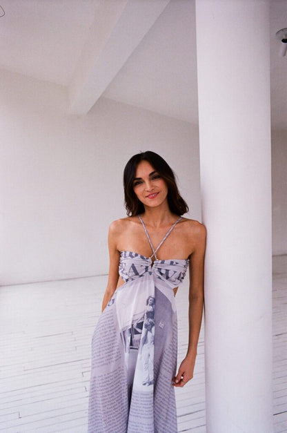 GRAY NEWS MAXI DRESS