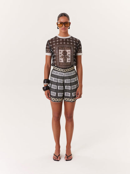 SHORT TROPICAL BROCHE