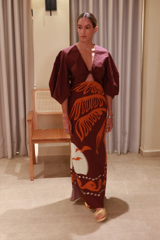 VESTIDO GAIA VINO