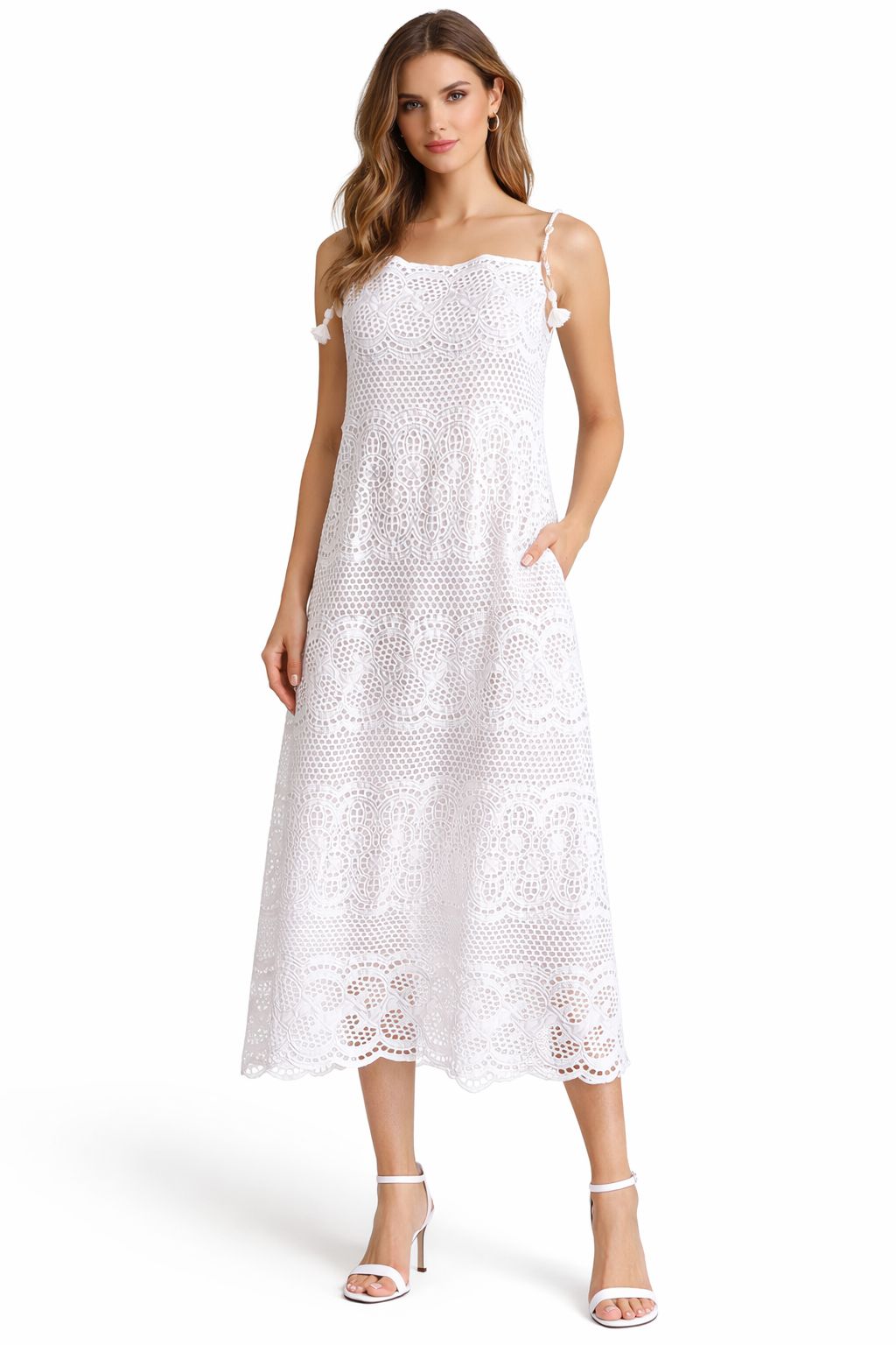 VESTIDO MIDI OJALILLO