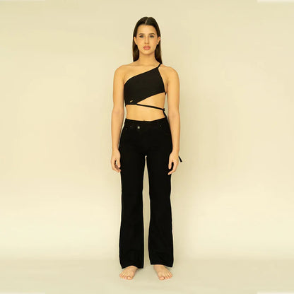 JEANS BLACK CRISS CROSS