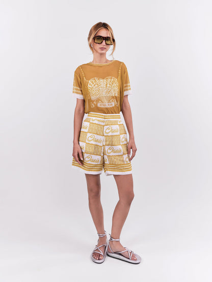 SHORT OASIS BROCHE