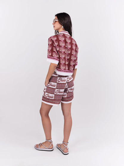 SHORT OASIS BROCHE