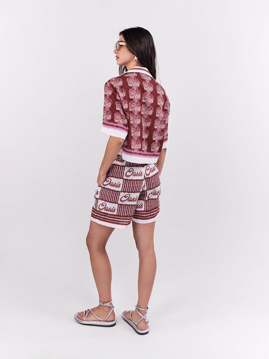 SHORT OASIS BROCHE