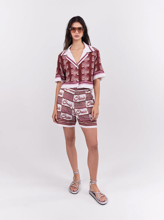 SHORT OASIS BROCHE